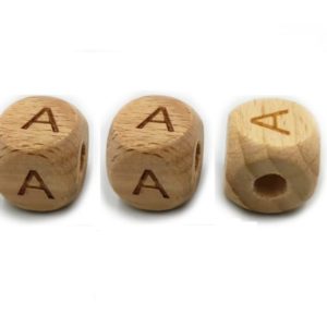 Perles lettres en bois 