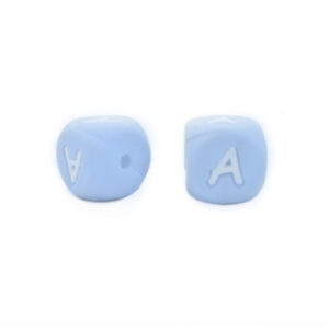 Perles lettres en silicone 12mm-Azul