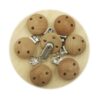 Clips rond en bois pour attache tétine