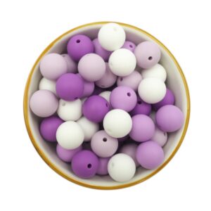 15mm silicone beads purple