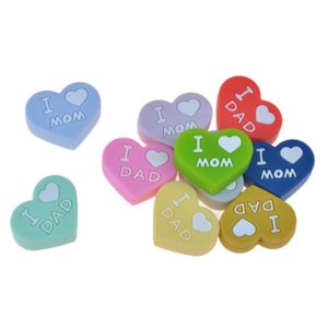 Perles en silicone avec I LOVE DAD