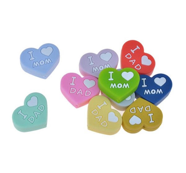 Perles en silicone avec I LOVE DAD