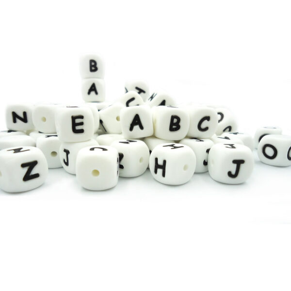 Perles alphabet en silicone