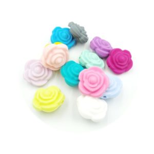 Perles de silicone de rose