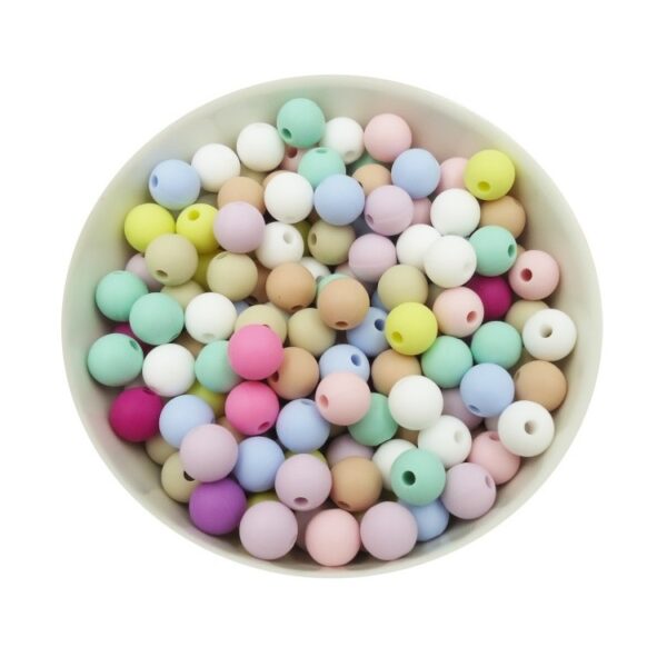 Perles rondes en silicone 9mm