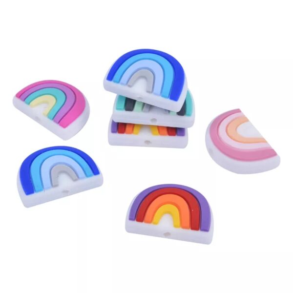 Perle arc en ciel en silicone