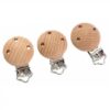 Clips rond attache tétine en bois 30mm