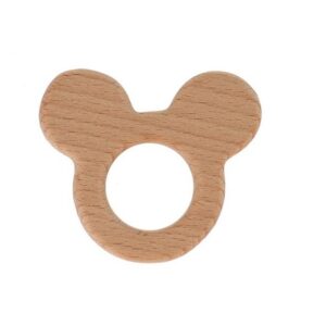 Anneau de dentition mickey en bois