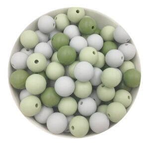 45 Perles de silicone Φ12mm-lot de vert