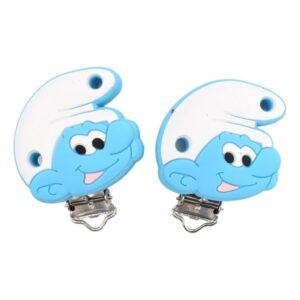 Clip Attache Tetine-Les Schtroumpfs